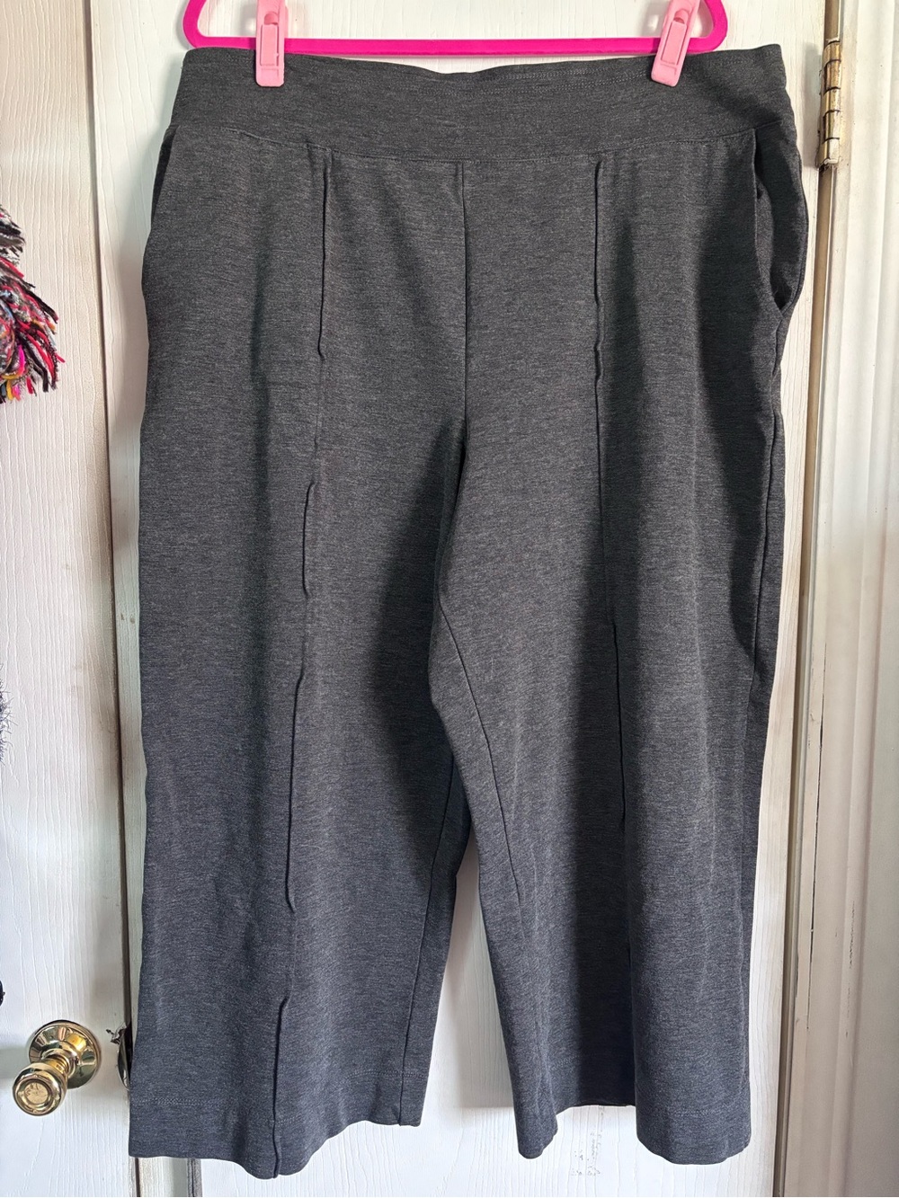 Kiyonna Charcoal Wide-Leg Pull-On Pants